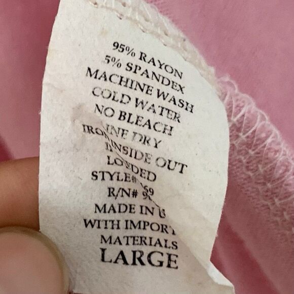 JM Fleurette Open Front Cardigan Women L Pink Long Sleeve Drape Top Preppy Work - Picture 5 of 7